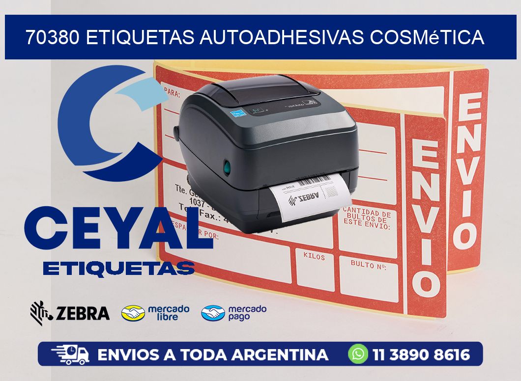70380 Etiquetas autoadhesivas cosmética