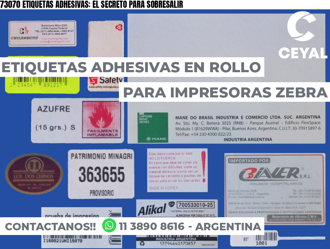73070 ETIQUETAS ADHESIVAS: EL SECRETO PARA SOBRESALIR