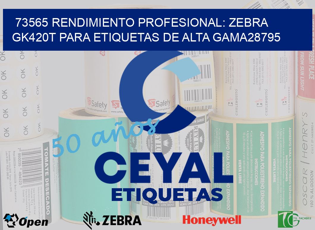 73565 Rendimiento Profesional: Zebra GK420T para Etiquetas de Alta Gama28795