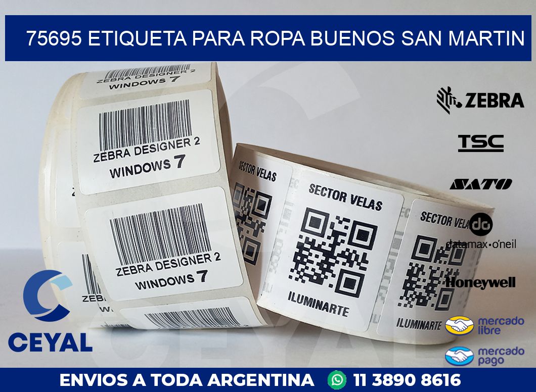 75695 ETIQUETA PARA ROPA BUENOS SAN MARTIN