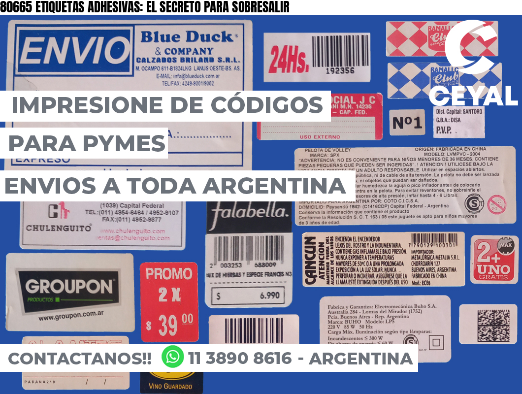 80665 ETIQUETAS ADHESIVAS: EL SECRETO PARA SOBRESALIR