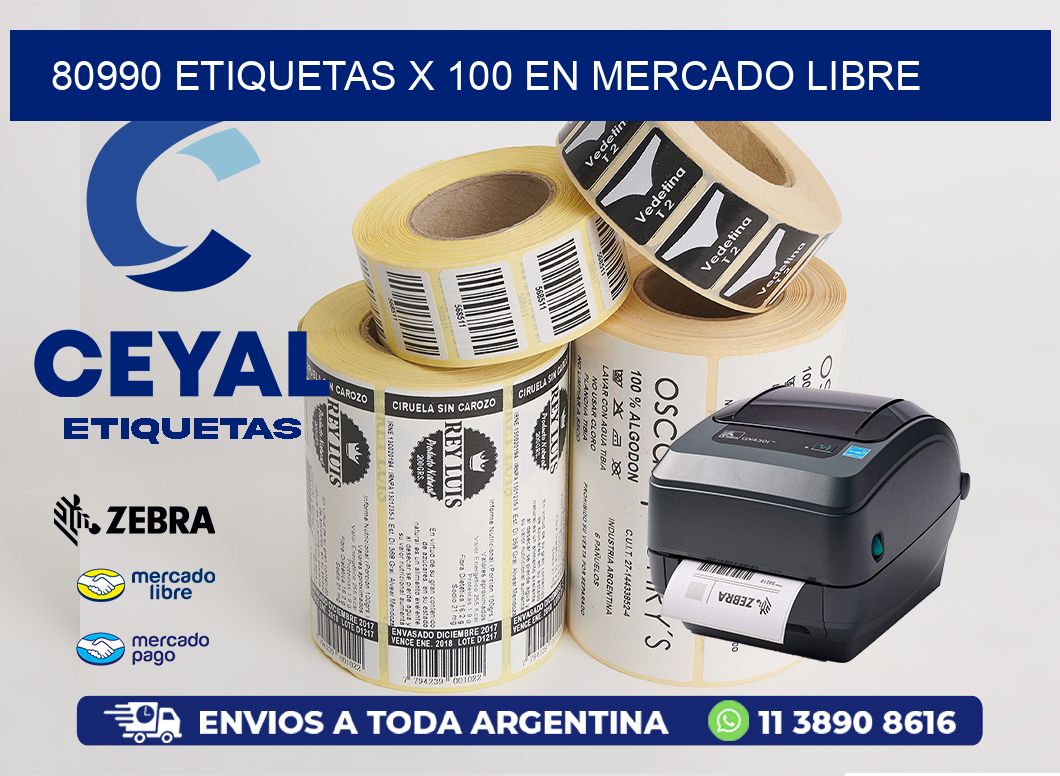 80990 ETIQUETAS X 100 EN MERCADO LIBRE