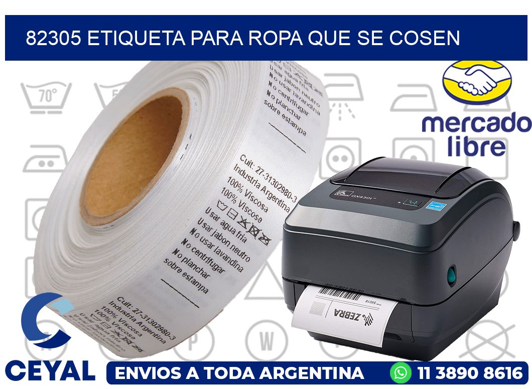 82305 ETIQUETA PARA ROPA QUE SE COSEN