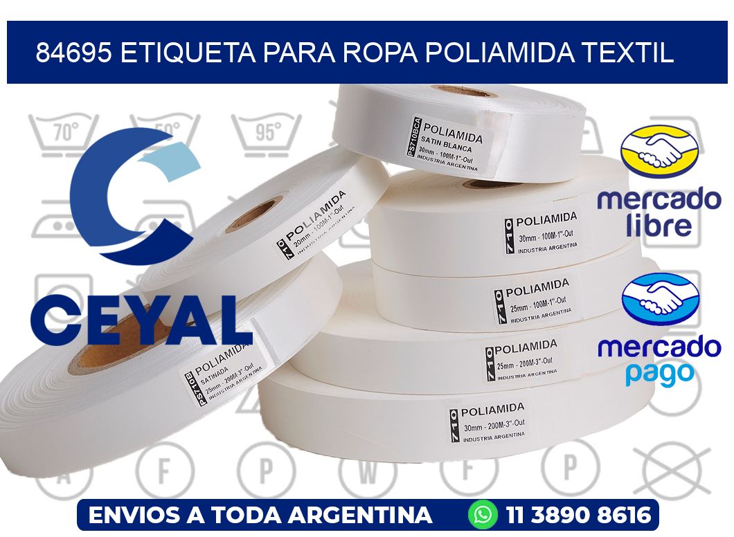 84695 ETIQUETA PARA ROPA POLIAMIDA TEXTIL