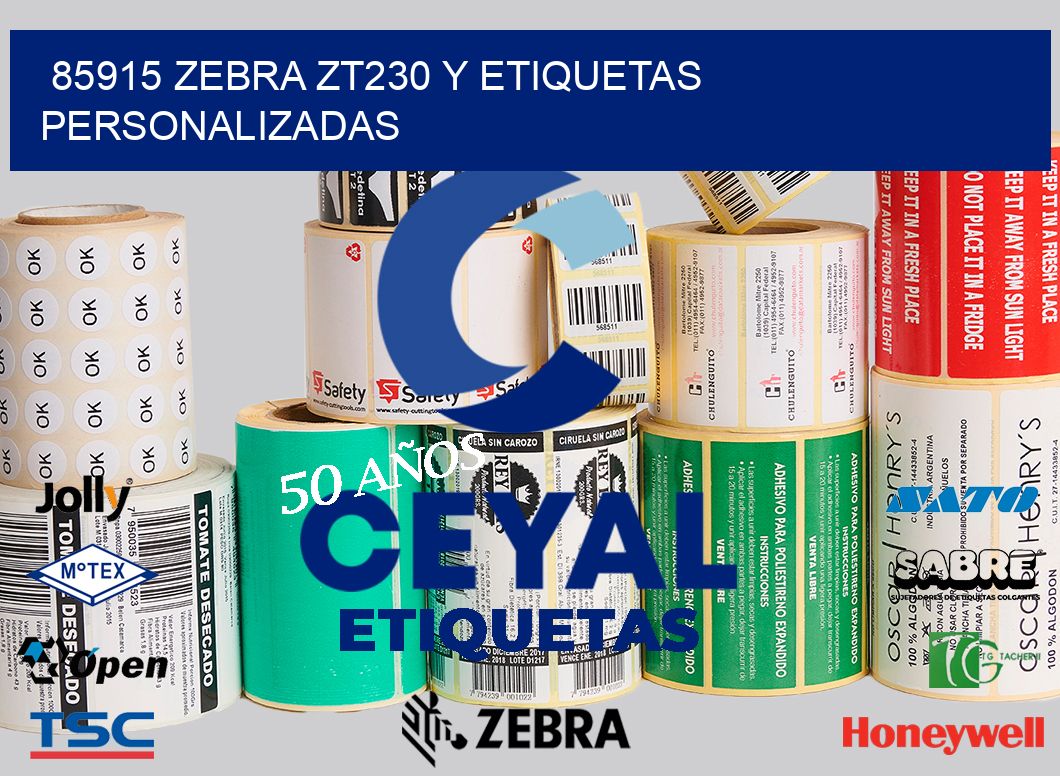 85915 Zebra ZT230 y Etiquetas Personalizadas