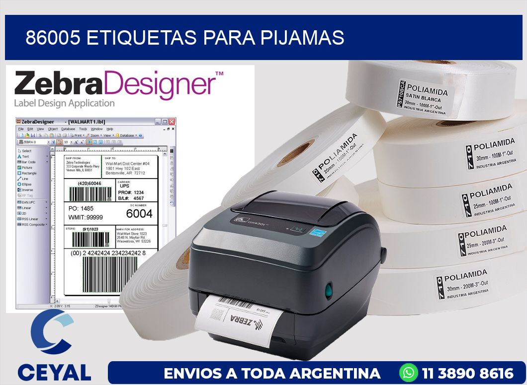 86005 ETIQUETAS PARA PIJAMAS