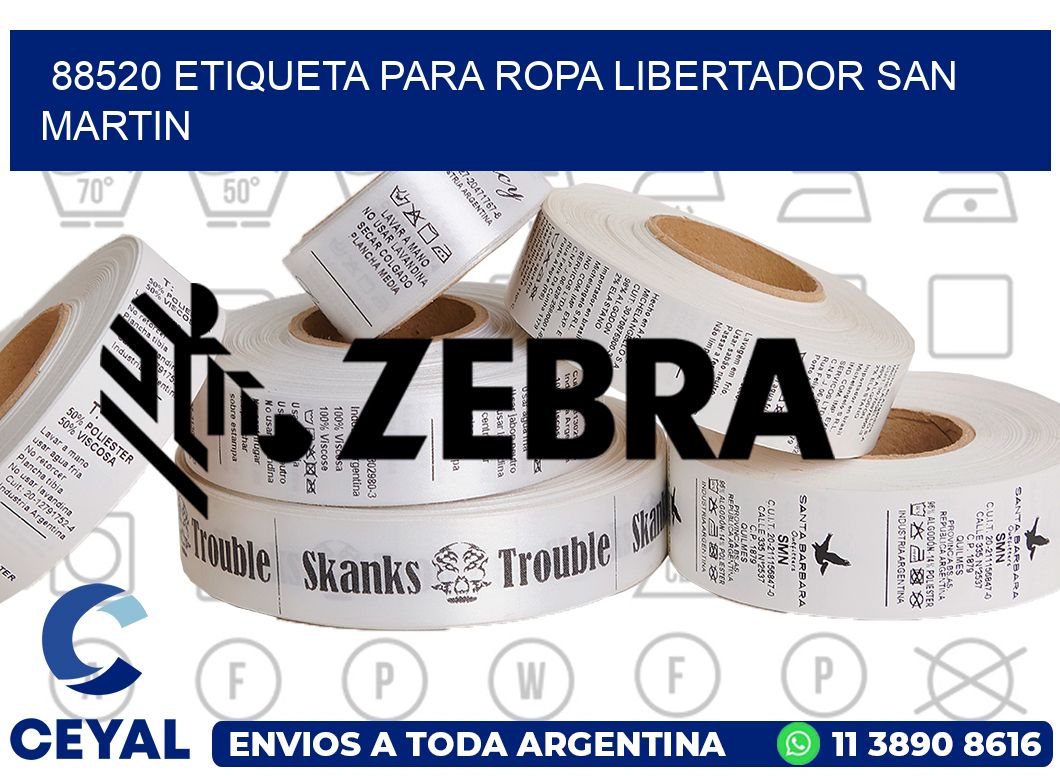 88520 ETIQUETA PARA ROPA LIBERTADOR SAN MARTIN