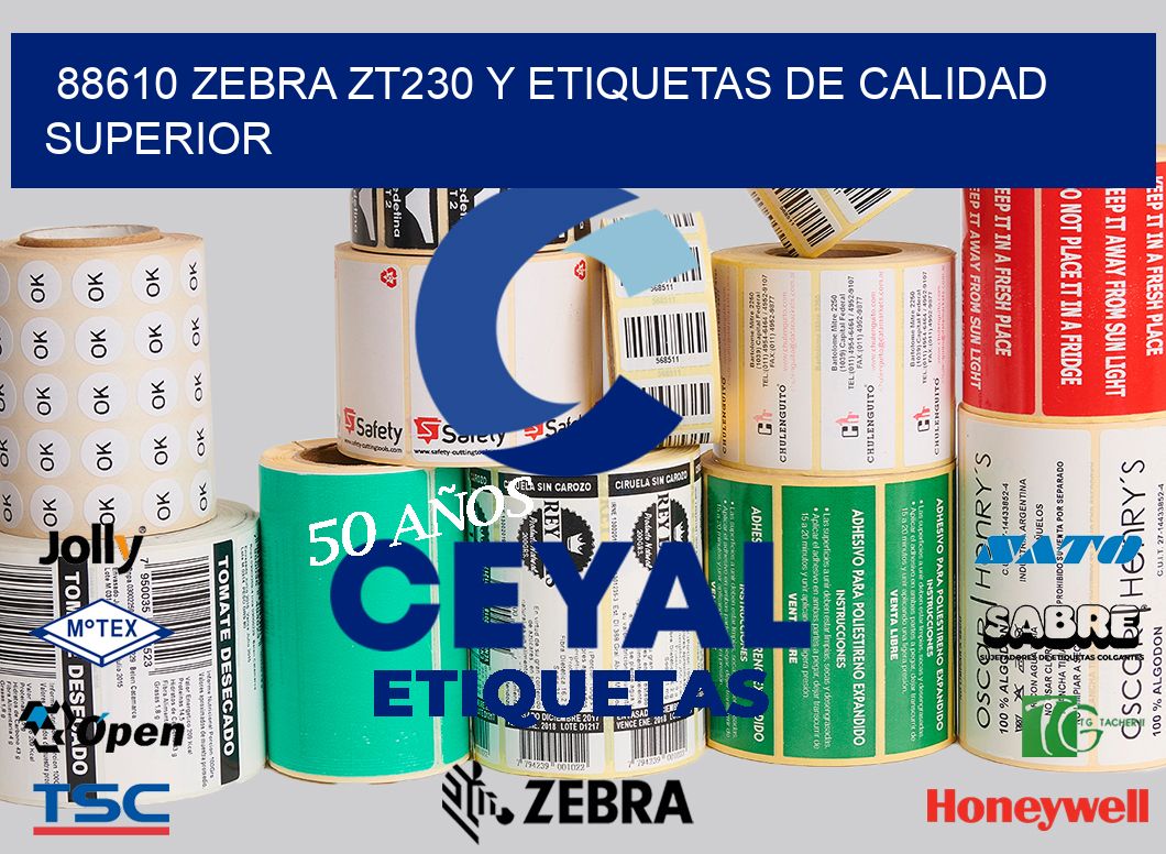 88610 Zebra ZT230 y Etiquetas de Calidad Superior