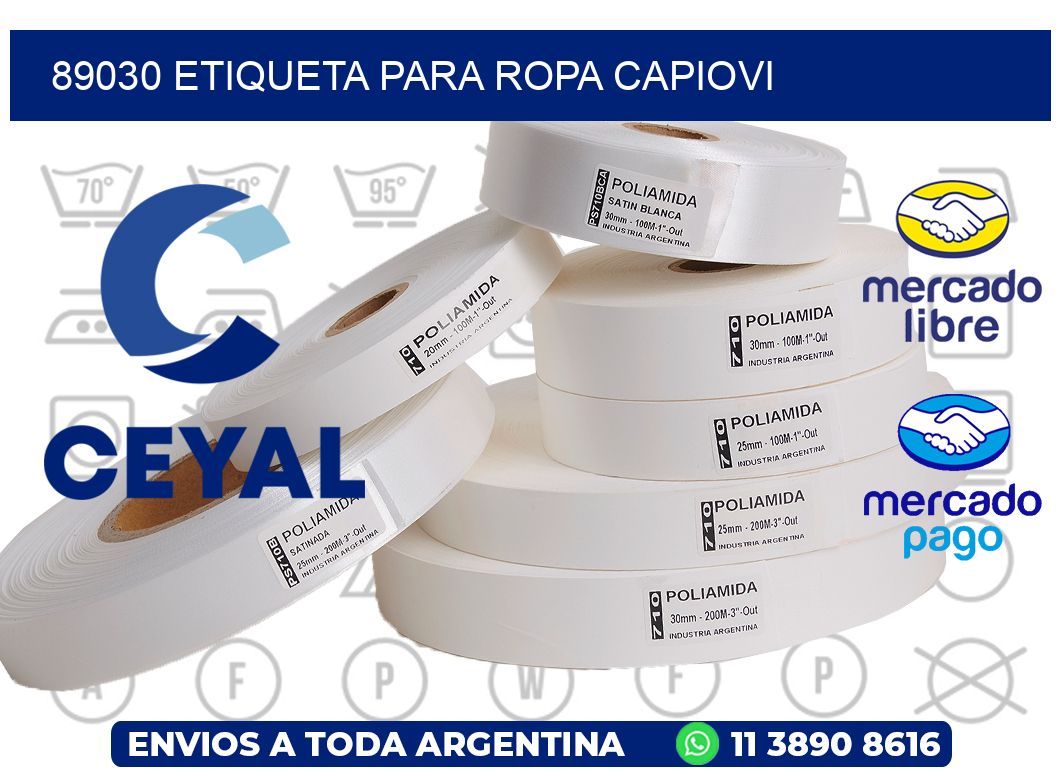 89030 ETIQUETA PARA ROPA CAPIOVI