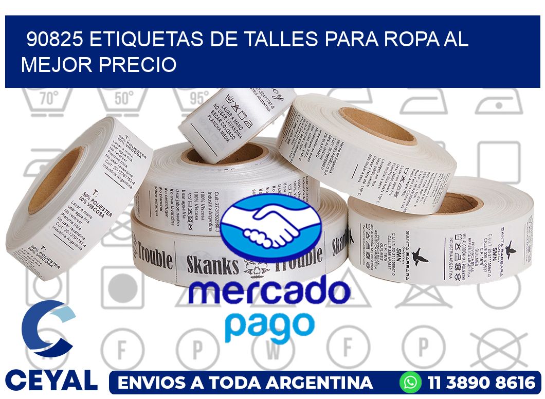90825 ETIQUETAS DE TALLES PARA ROPA AL MEJOR PRECIO