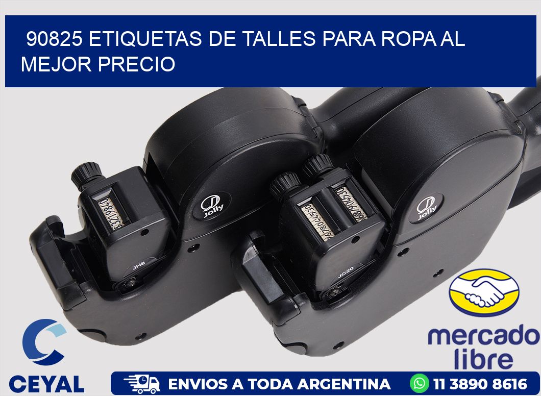 90825 ETIQUETAS DE TALLES PARA ROPA AL MEJOR PRECIO