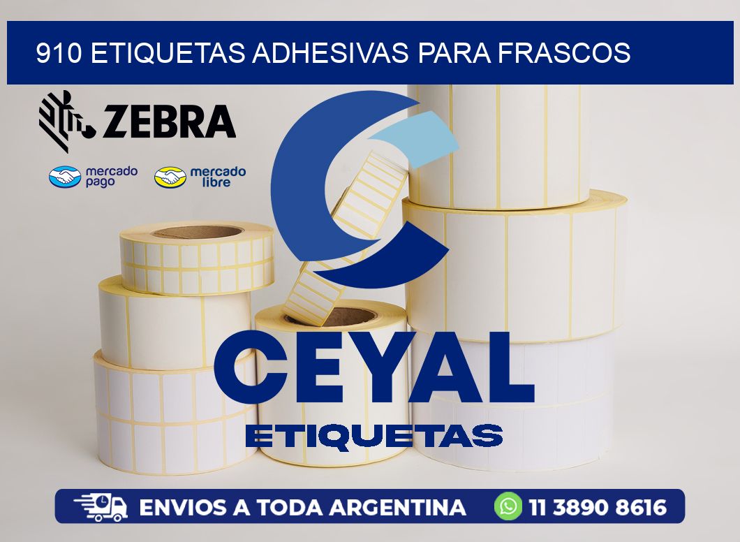 910 ETIQUETAS ADHESIVAS PARA FRASCOS