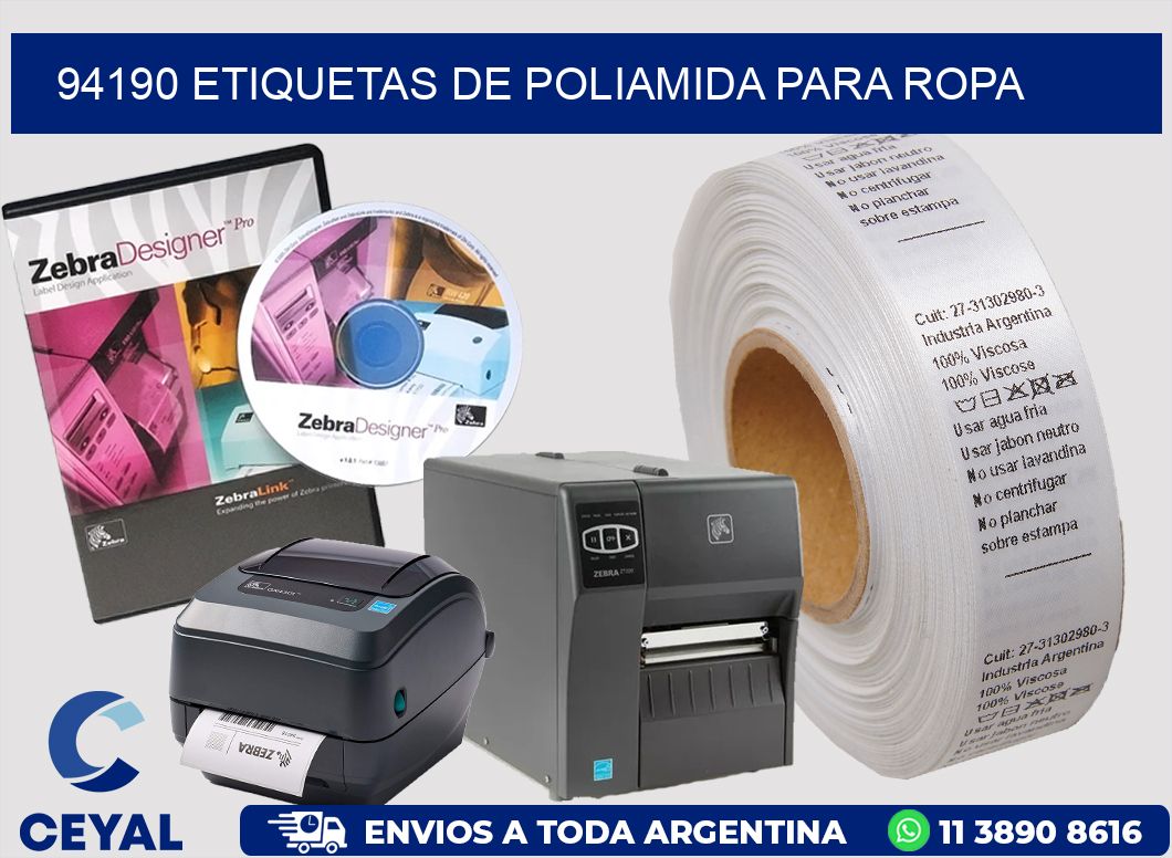 94190 ETIQUETAS DE POLIAMIDA PARA ROPA