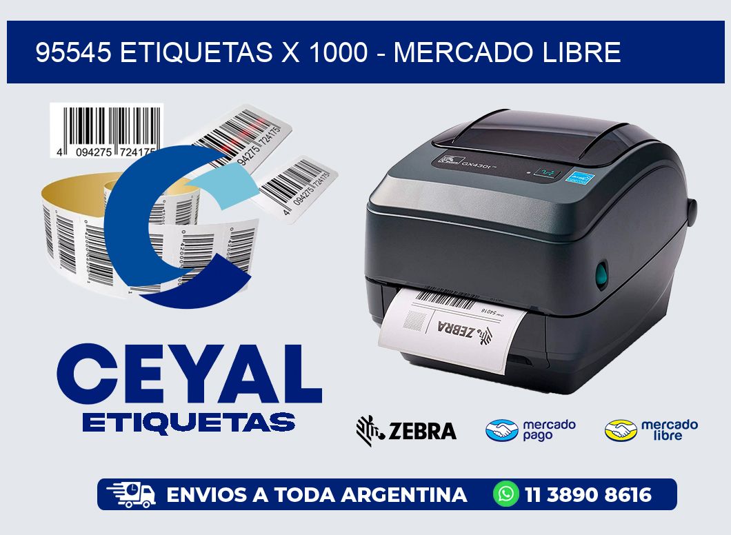 95545 ETIQUETAS X 1000 - MERCADO LIBRE