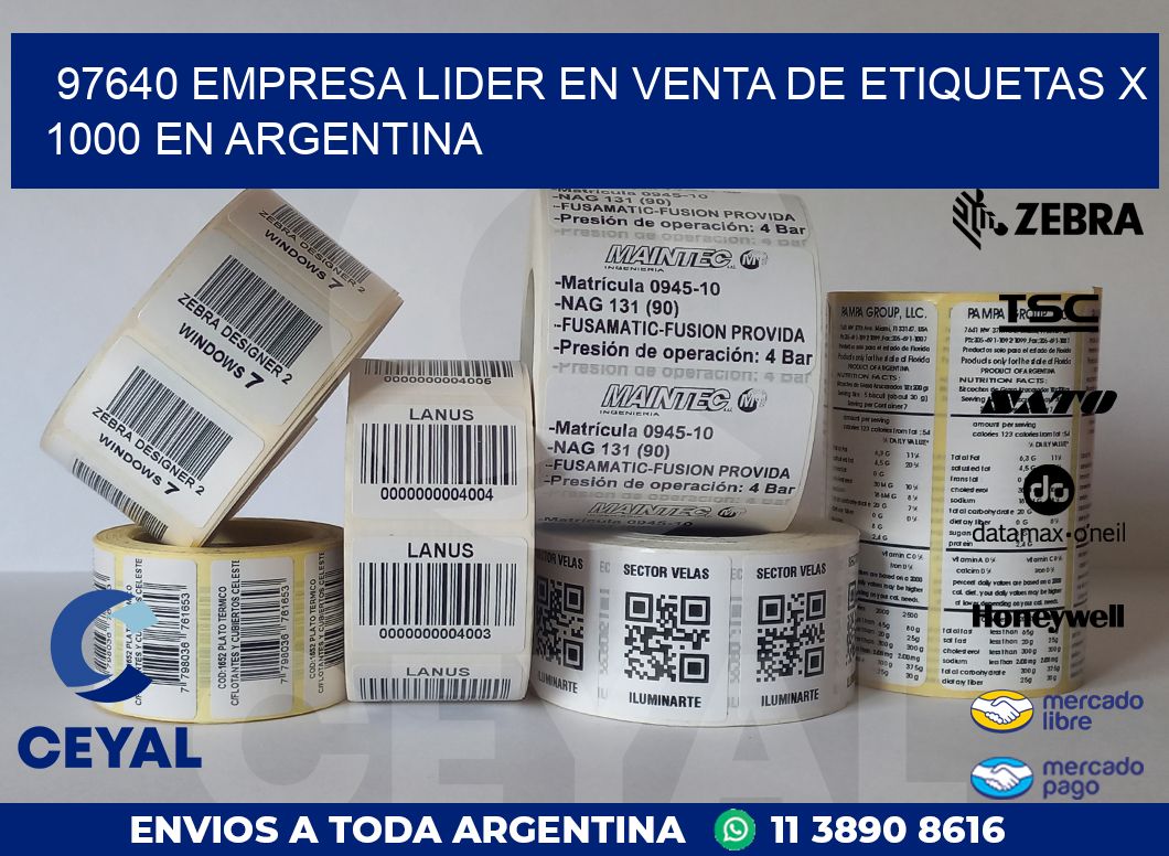 97640 EMPRESA LIDER EN VENTA DE ETIQUETAS X 1000 EN ARGENTINA