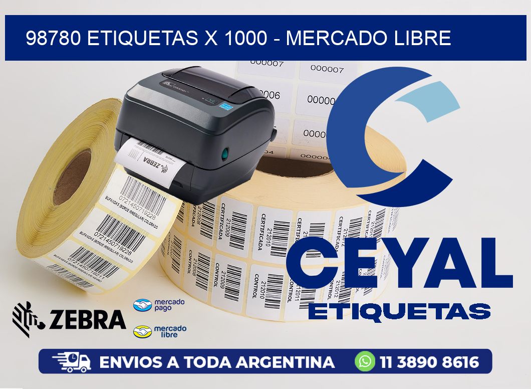 98780 ETIQUETAS X 1000 - MERCADO LIBRE