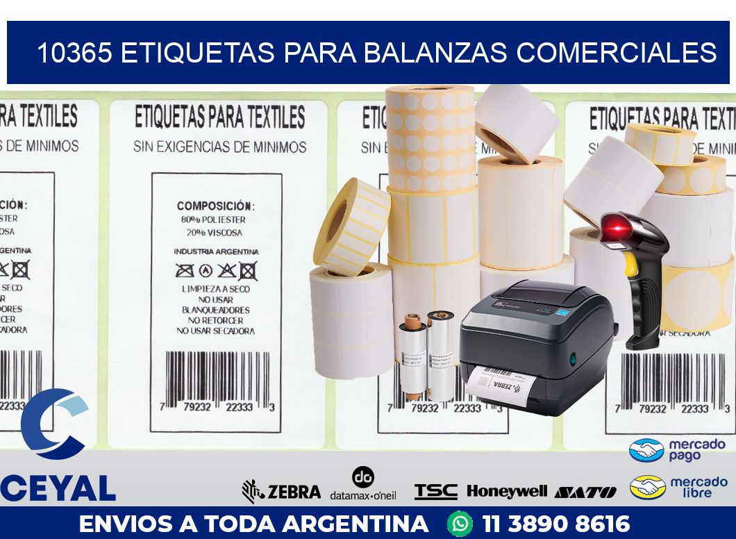 10365 ETIQUETAS PARA BALANZAS COMERCIALES