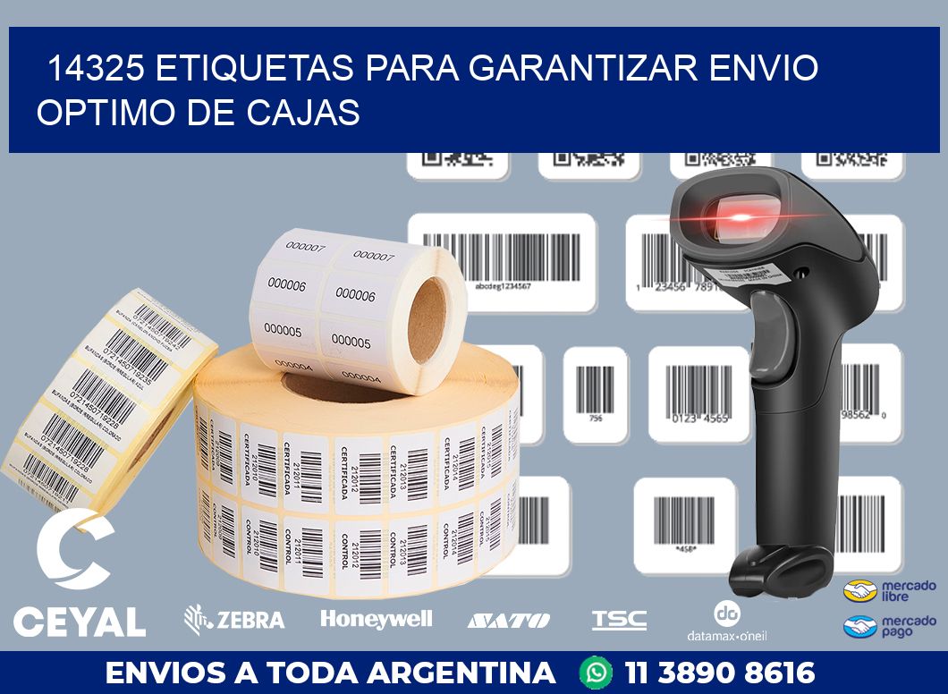 14325 ETIQUETAS PARA GARANTIZAR ENVIO OPTIMO DE CAJAS