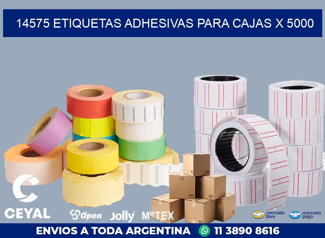14575 ETIQUETAS ADHESIVAS PARA CAJAS X 5000