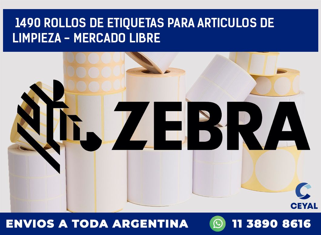 1490 ROLLOS DE ETIQUETAS PARA ARTICULOS DE LIMPIEZA - MERCADO LIBRE