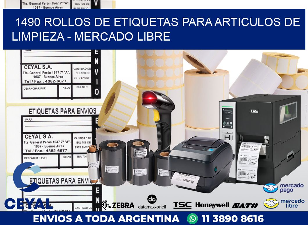 1490 ROLLOS DE ETIQUETAS PARA ARTICULOS DE LIMPIEZA – MERCADO LIBRE