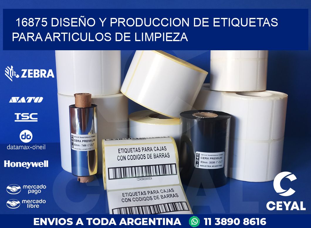 16875 DISEÑO Y PRODUCCION DE ETIQUETAS PARA ARTICULOS DE LIMPIEZA