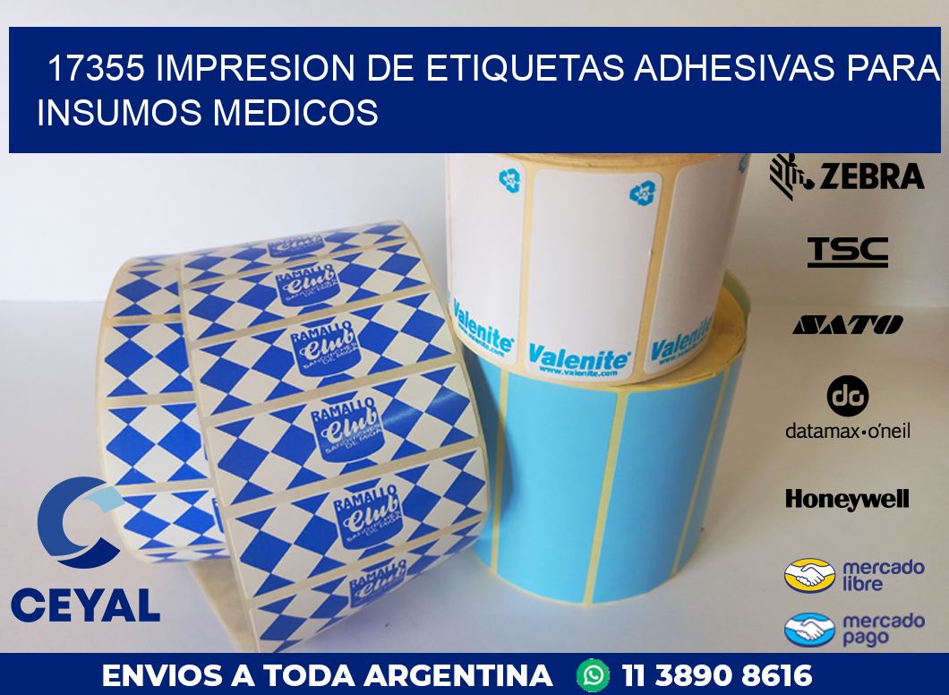 17355 IMPRESION DE ETIQUETAS ADHESIVAS PARA INSUMOS MEDICOS