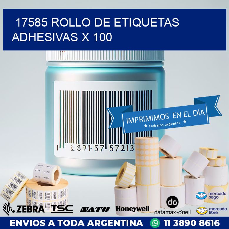 17585 ROLLO DE ETIQUETAS ADHESIVAS X 100