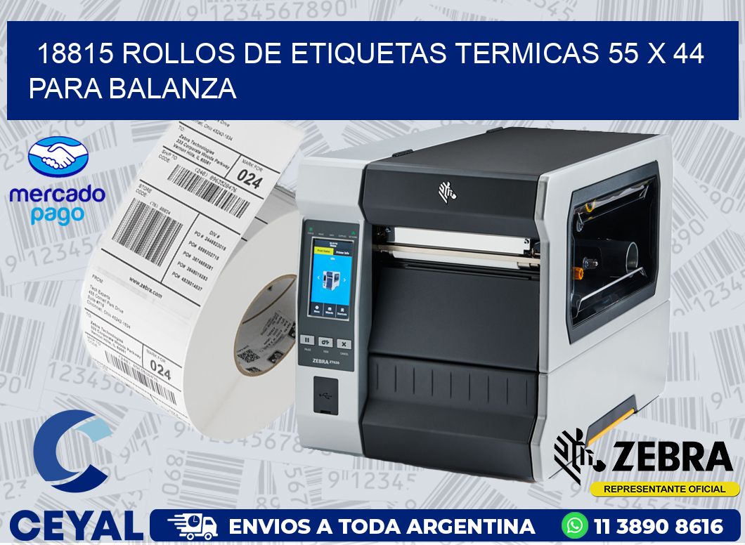 18815 ROLLOS DE ETIQUETAS TERMICAS 55 X 44 PARA BALANZA