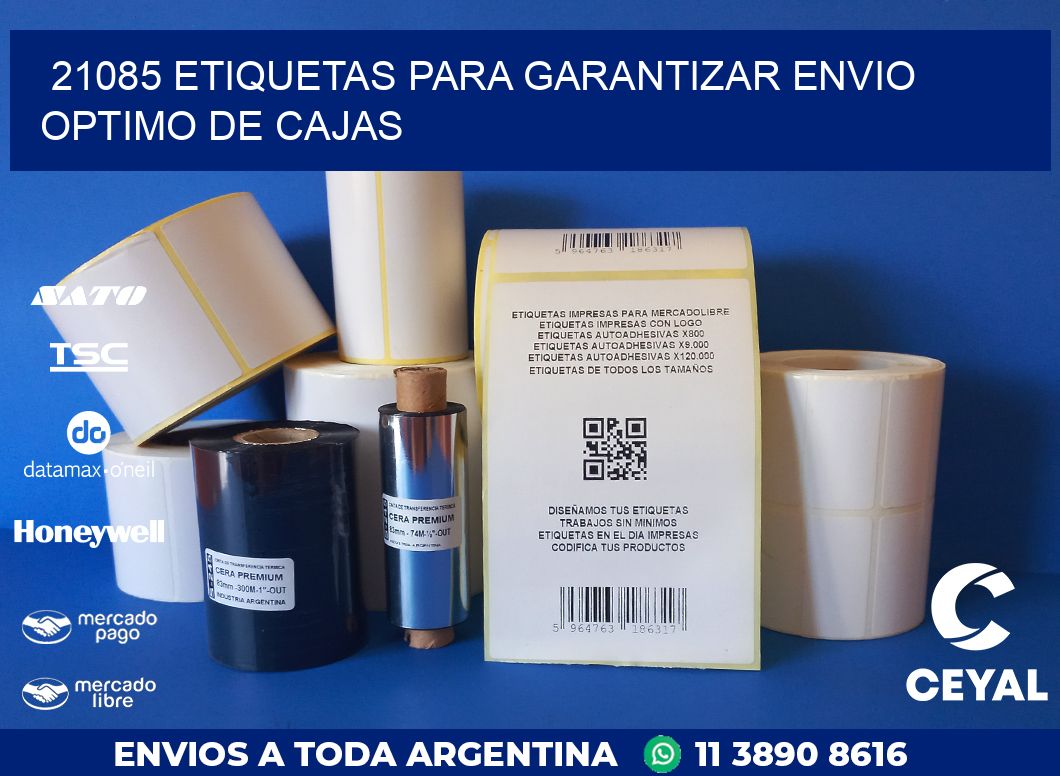 21085 ETIQUETAS PARA GARANTIZAR ENVIO OPTIMO DE CAJAS