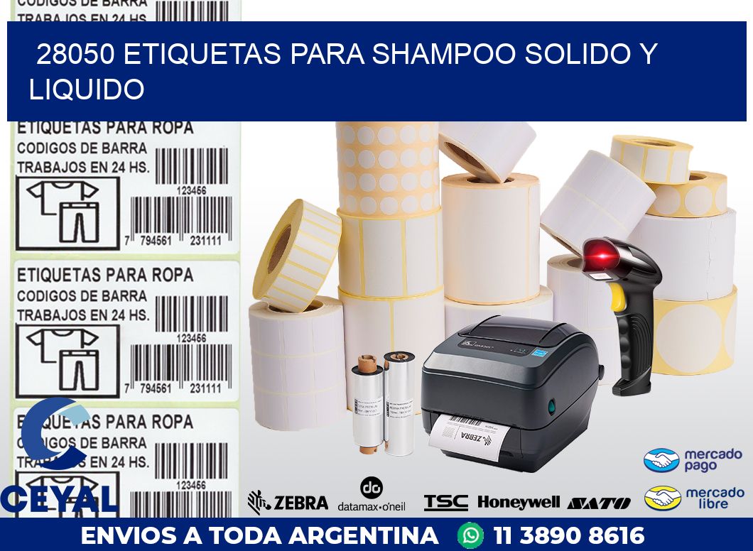 28050 ETIQUETAS PARA SHAMPOO SOLIDO Y LIQUIDO