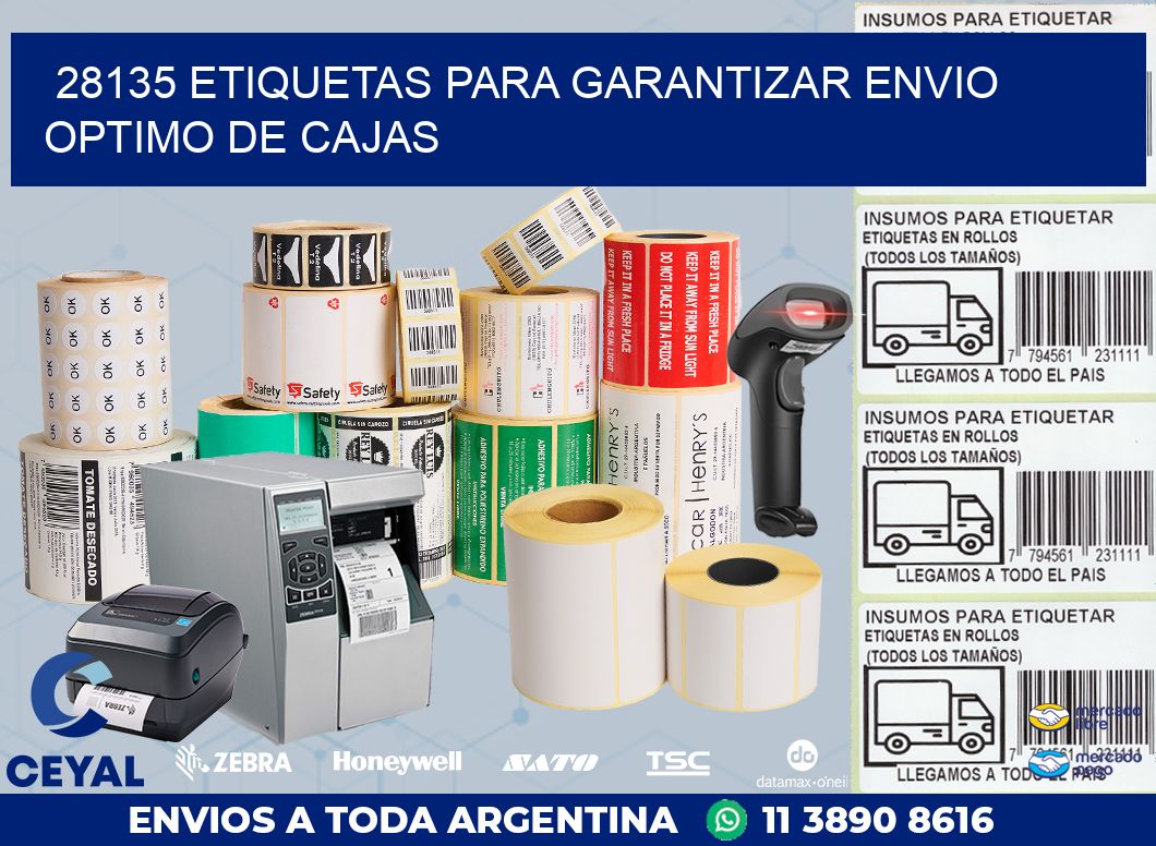28135 ETIQUETAS PARA GARANTIZAR ENVIO OPTIMO DE CAJAS
