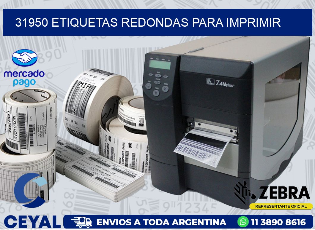 31950 ETIQUETAS REDONDAS PARA IMPRIMIR