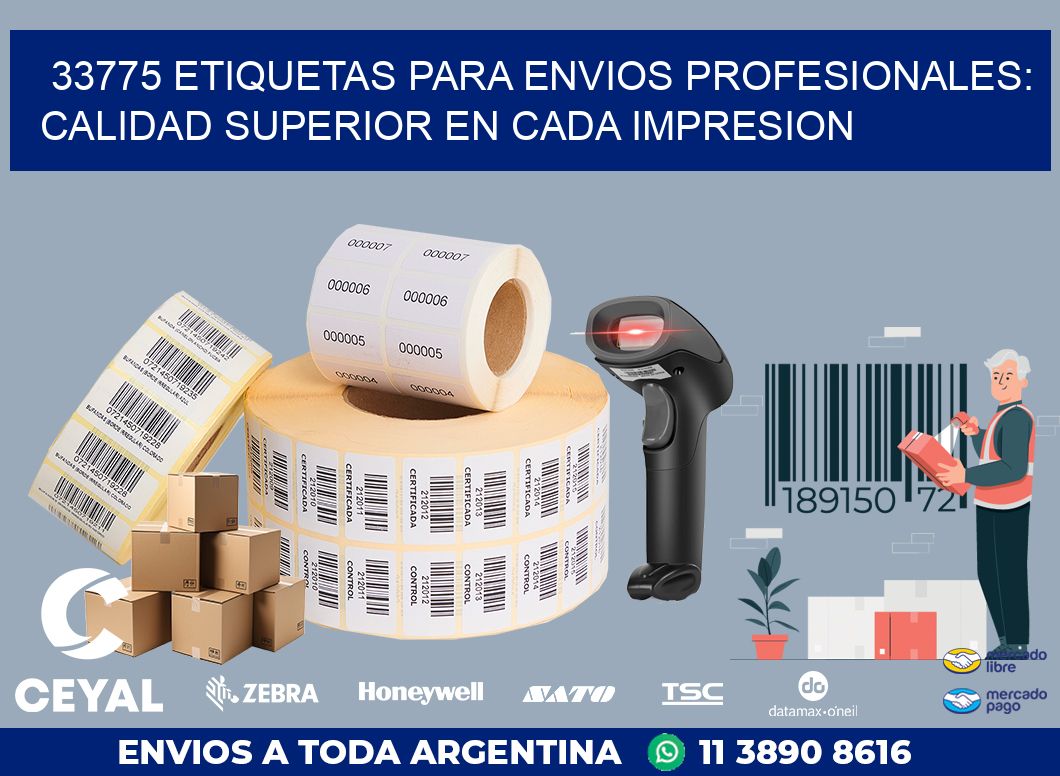 33775 ETIQUETAS PARA ENVIOS PROFESIONALES: CALIDAD SUPERIOR EN CADA IMPRESION