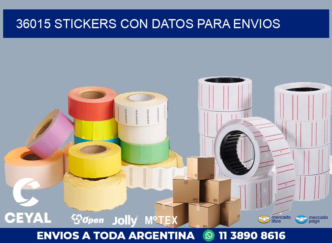 36015 STICKERS CON DATOS PARA ENVIOS