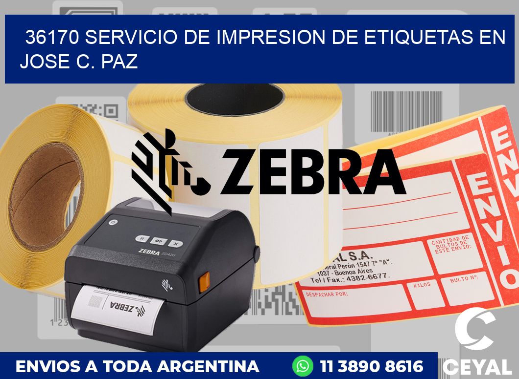 36170 SERVICIO DE IMPRESION DE ETIQUETAS EN JOSE C. PAZ