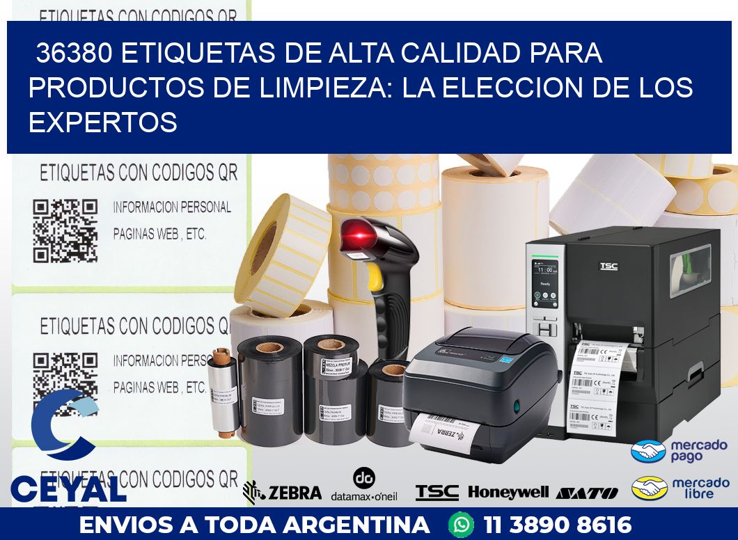 36380 ETIQUETAS DE ALTA CALIDAD PARA PRODUCTOS DE LIMPIEZA: LA ELECCION DE LOS EXPERTOS