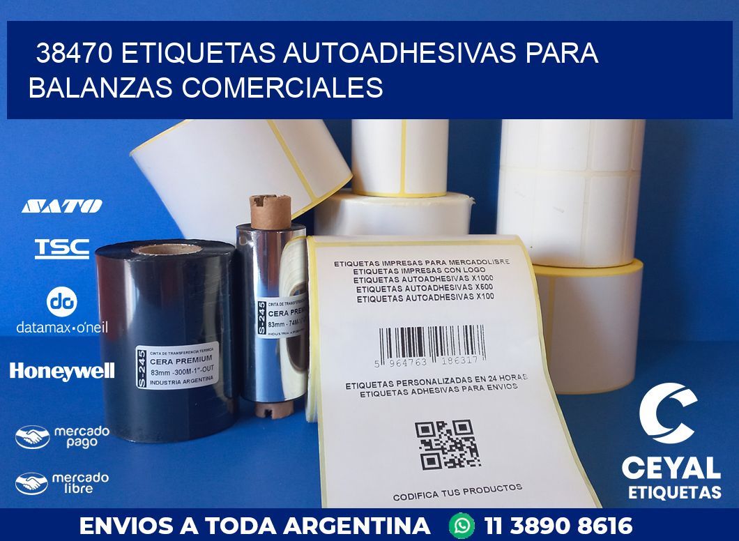 38470 ETIQUETAS AUTOADHESIVAS PARA BALANZAS COMERCIALES