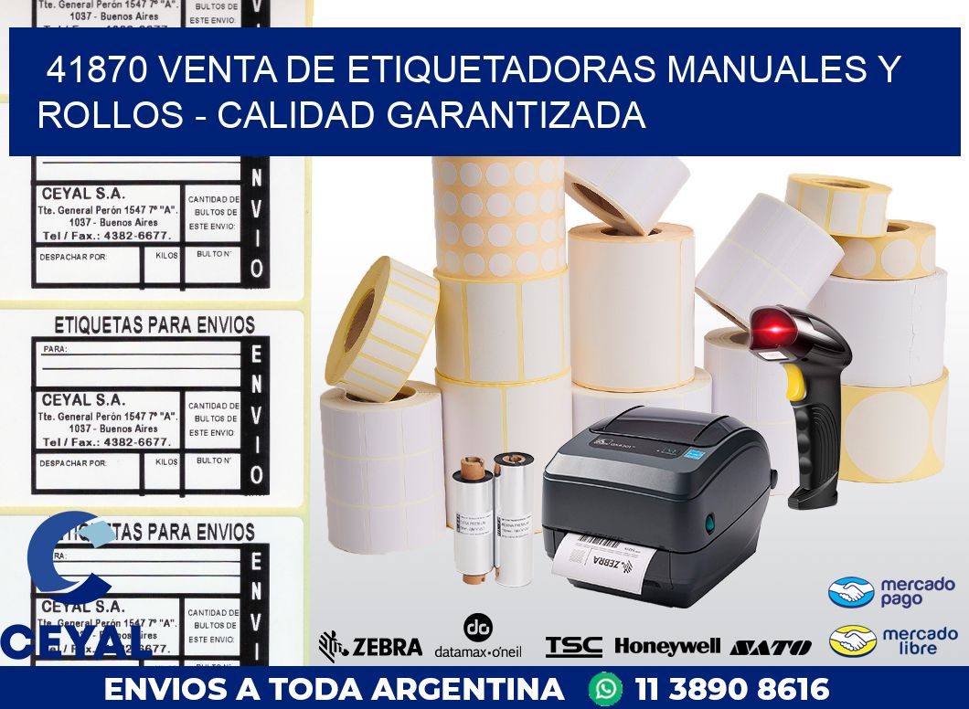 41870 VENTA DE ETIQUETADORAS MANUALES Y ROLLOS – CALIDAD GARANTIZADA