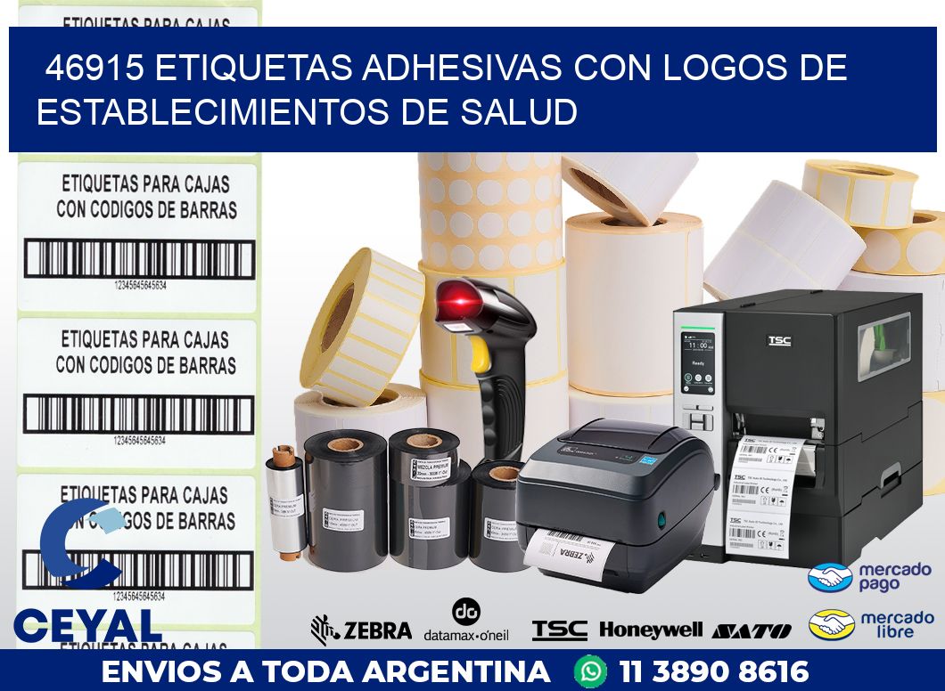 46915 ETIQUETAS ADHESIVAS CON LOGOS DE ESTABLECIMIENTOS DE SALUD