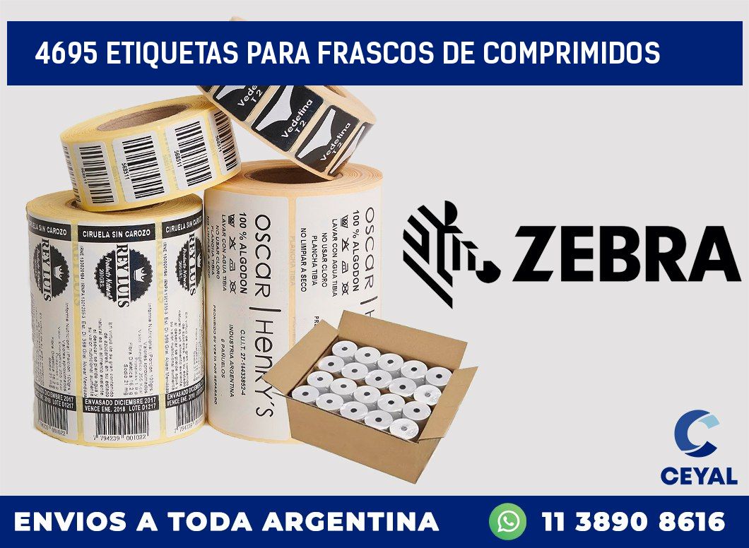 4695 ETIQUETAS PARA FRASCOS DE COMPRIMIDOS