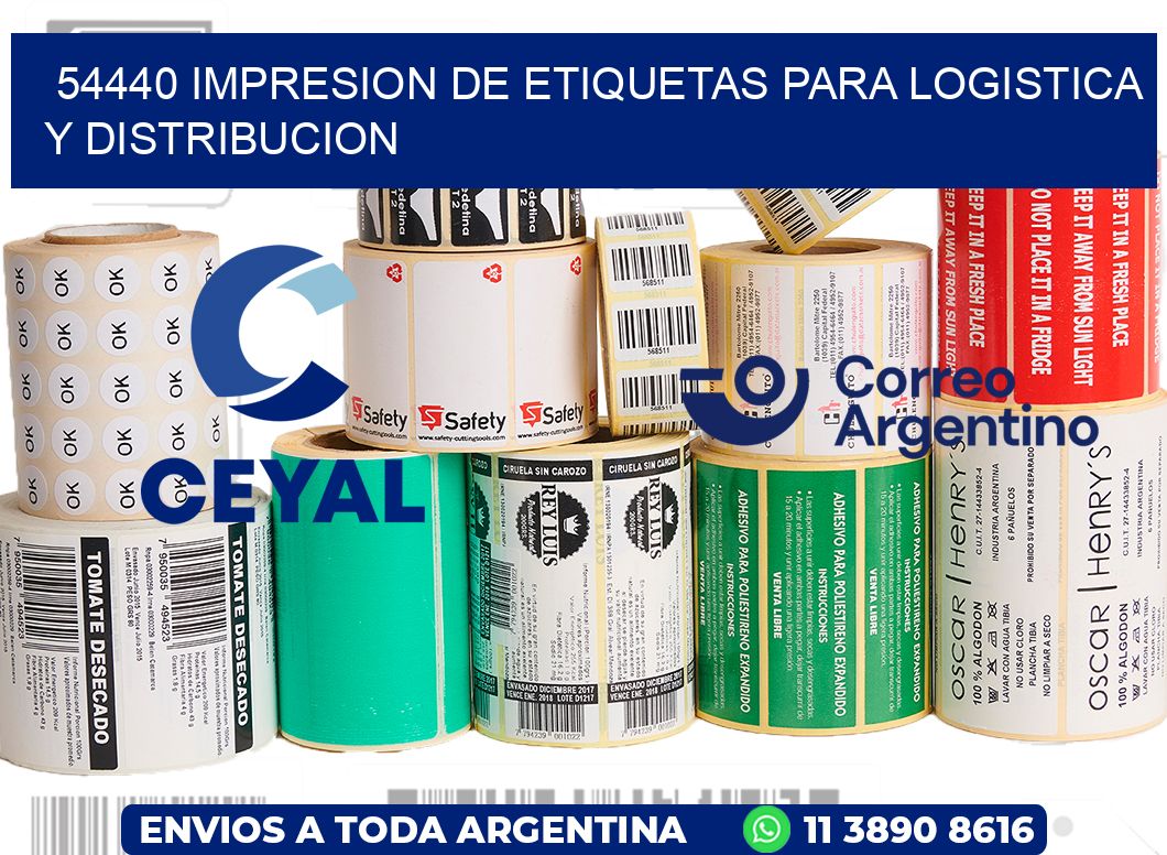 54440 IMPRESION DE ETIQUETAS PARA LOGISTICA Y DISTRIBUCION