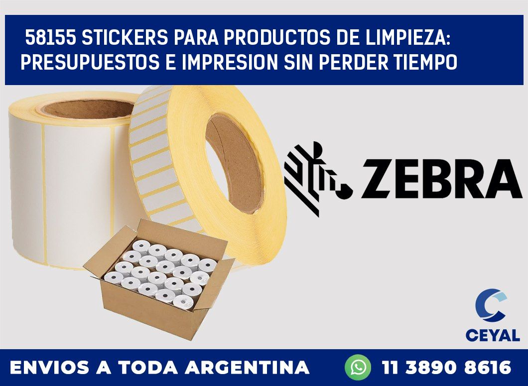 58155 STICKERS PARA PRODUCTOS DE LIMPIEZA: PRESUPUESTOS E IMPRESION SIN PERDER TIEMPO