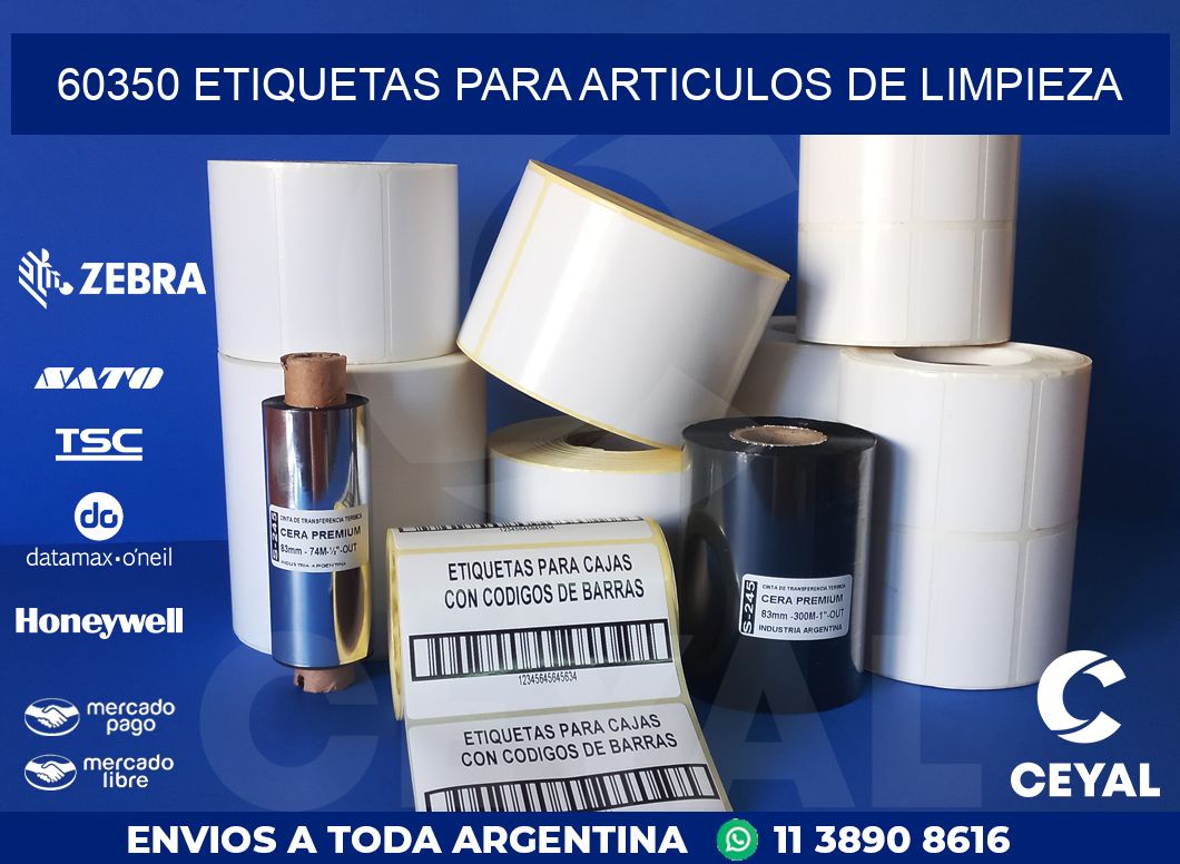 60350 ETIQUETAS PARA ARTICULOS DE LIMPIEZA