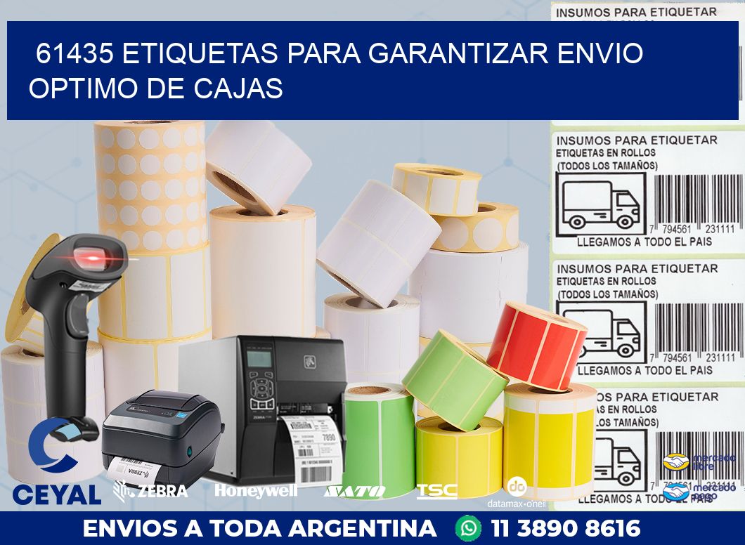 61435 ETIQUETAS PARA GARANTIZAR ENVIO OPTIMO DE CAJAS