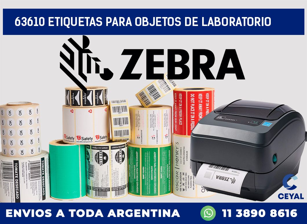 63610 ETIQUETAS PARA OBJETOS DE LABORATORIO