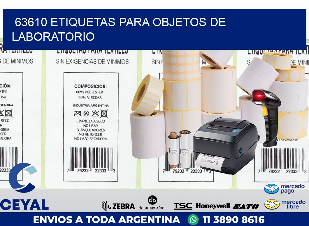 63610 ETIQUETAS PARA OBJETOS DE LABORATORIO