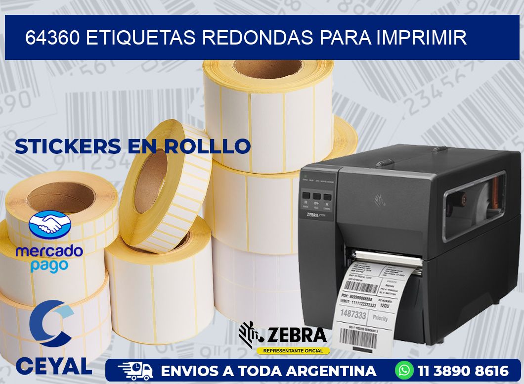 64360 ETIQUETAS REDONDAS PARA IMPRIMIR