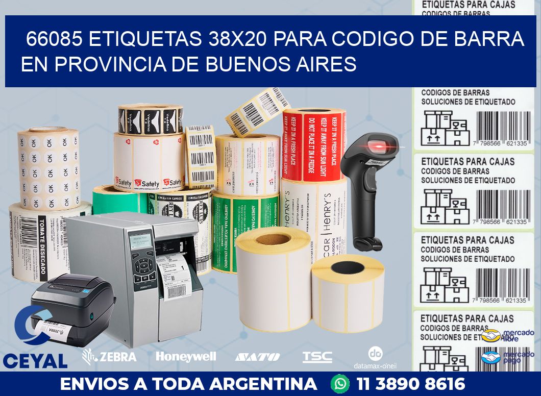 66085 ETIQUETAS 38X20 PARA CODIGO DE BARRA EN PROVINCIA DE BUENOS AIRES