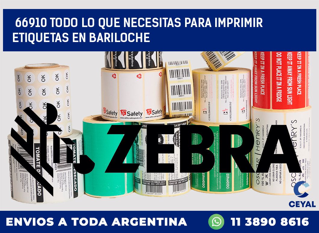 66910 TODO LO QUE NECESITAS PARA IMPRIMIR ETIQUETAS EN BARILOCHE